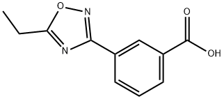 3-(5-エチル-1,2,4-オキサジアゾール-3-イル)安息香酸 化学構造式