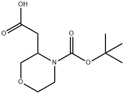 3-CARBOXYMETHYL-MORPHOLINE-4-CARBOXYLIC ACID TERT-BUTYL ESTER Structure