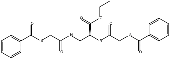 ethyl (2S)-2,3-bis[(2-benzoylsulfanylacetyl)amino]propanoate 结构式