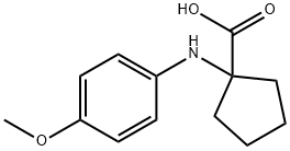 1-(4-METHOXY-PHENYLAMINO)-CYCLOPENTANECARBOXYLIC ACID Structure