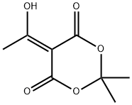 5-(1-ヒドロキシエチリデン)-2,2-ジメチル-1,3-ジオキサン-4,6-ジオン 化学構造式