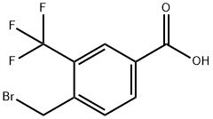 4-(ブロモメチル)-3-(トリフルオロメチル)安息香酸 化学構造式