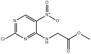 Methyl 2-(2-chloro-5-nitropyrimidin-4-ylamino)acetate Struktur