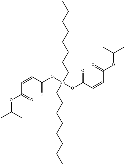 isopropyl (Z,Z)-2-methyl-9,9-dioctyl-4,7,11-trioxo-3,8,10-trioxa-9-stannatetradeca-5,12-dien-14-oate Structure