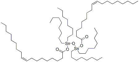ビス[(Z)-9-オクタデセン酸]9,11-ジオクチル-9,11-ジスタンナ-10-オキサノナデカン-9,11-ジイル 化学構造式