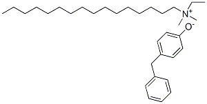 ethylhexadecyldimethylammonium p-benzylphenolate Struktur
