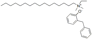 ethylhexadecyldimethylammonium 2-benzylphenolate 结构式