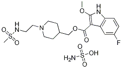 (1-(2-(MethylsulfonaMido)ethyl)piperidin-4-yl)Methyl 5-fluoro-2-Methoxy-1H-indole-3-carboxylate sulfaMate Struktur