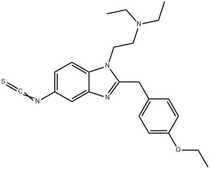 2-[(4-ETHOXYPHENYL)METHYL]-N,N-DIETHYL-5-ISOTHIOCYANO-1H-BENZIMIDAZOLE-1-ETHANAMINE Struktur
