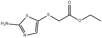 ethyl 2-(2-aminothiazol-5-ylthio)acetate 化学構造式