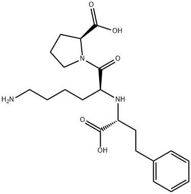 Nα-[(1R)-1-カルボキシ-3-フェニルプロピル]-Lys-Pro-OH 化学構造式