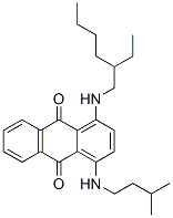 1-[(2-エチルヘキシル)アミノ]-4-[(3-メチルブチル)アミノ]-9,10-アントラセンジオン 化学構造式