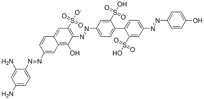 4-[[7-[(2,4-diaminophenyl)azo]-1-hydroxy-3-sulphonato-2-naphthyl]azo]-4'-[(4-hydroxyphenyl)azo][1,1'-biphenyl]-2,2'-disulphonic acid|