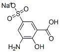sodium hydrogen 3-amino-5-sulphonatosalicylate Structure