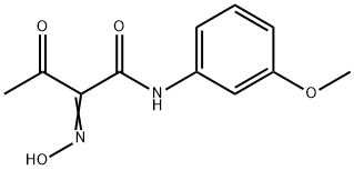 2-HYDROXYIMINO-N-(3-METHOXY-PHENYL)-3-OXO-BUTYRAMIDE 化学構造式