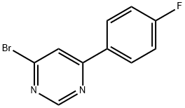 4-ブロモ-6-(4-フルオロフェニル)ピリミジン 化学構造式