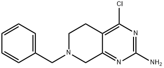 7-benzyl-4-chloro-5,6,7,8-tetrahydropyrido[3,4-d]pyrimidin-2-amine Struktur