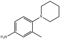 3-メチル-4-(1-ピペリジニル)アニリン 化学構造式