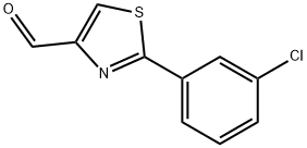 2-(3-CHLOROPHENYL)-1,3-THIAZOLE-4-CARBOXALDEHYDE 97, 859850-99-0, 结构式