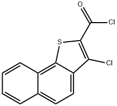 3-クロロナフト[1,2-b]チオフェン-2-カルボン酸クロリド 化学構造式