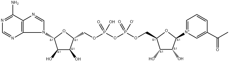 3-乙酰吡啶腺嘌呤二核苷酸,86-08-8,结构式