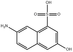 7-アミノ-3-ヒドロキシ-1-ナフタレンスルホン酸 化学構造式