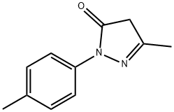 1-(4-甲基苯基)-3-甲基-5-吡唑啉酮,86-92-0,结构式
