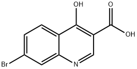 7ブロモ4ヒドロキシキノリン3カルボン酸 化学構造式