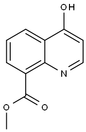 4-ヒドロキシキノリン-8-カルボン酸メチル 化学構造式