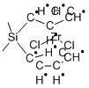 Dimethylsilylbis(cyclopentadienyl)zirconium dichloride Struktur
