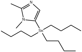 1,2-Dimethyl-5-tributylstannanyl-1H-imidazole Struktur