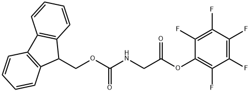 N-(9-フルオレニルメトキシカルボニル)グリシンペンタフルオロフェニルエステル 化学構造式