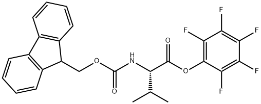N-(9H-フルオレン-9-イルメトキシカルボニル)-L-バリンペンタフルオロフェニル 化学構造式