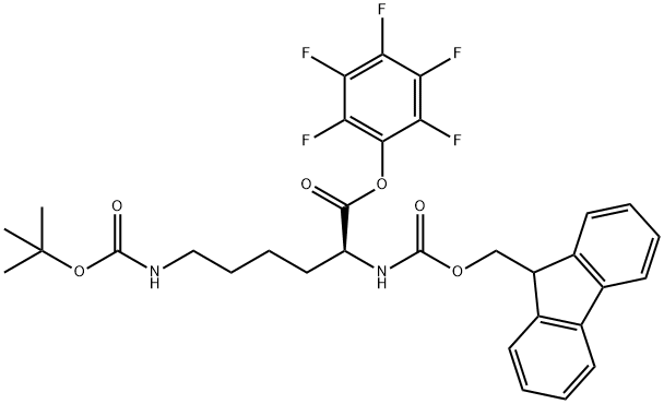 N-芴甲氧羰基-N'-叔丁氧羰基-L-赖氨酸五氟苯酯,86060-98-2,结构式