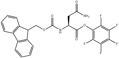 NΑ-FMOC-L-アスパラギンペンタフルオロフェニルエステル 化学構造式