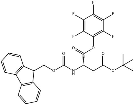 N-芴甲氧羰基-BETA-叔丁基-L-天冬氨酸五氟苯酯,86061-01-0,结构式