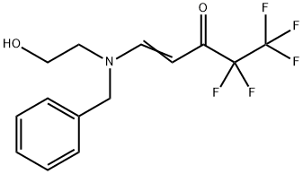 (E)-1-[benzyl(2-hydroxyethyl)amino]-4,4,5,5,5-pentafluoro-1-penten-3-one Structure