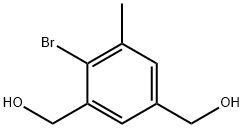 [2-bromo-5-(hydroxymethyl)-3-methylphenyl]methanol Struktur