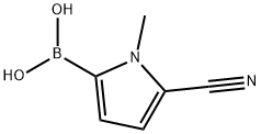 5-cyano-1-methyl-1H-pyrrol-2-ylboronic acid Struktur
