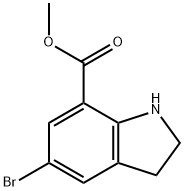5-溴吲哚啉-7-羧酸甲酯, 860624-88-0, 结构式