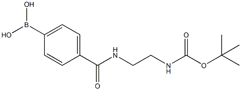 4-(2-BOC-氨基)乙基氨甲酰基)苯基硼酸,860626-05-7,结构式