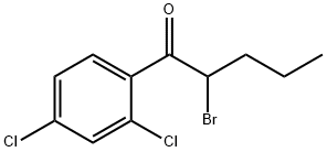 2-Bromo-1-(2,4-dichlorophenyl)pentan-1-one 结构式