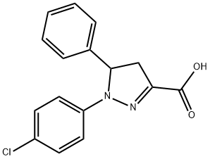 1-(4-Chlorophenyl)-5-phenyl-4,5-dihydro-1H-pyrazole-3-carboxylic acid Struktur