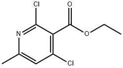 2,4-ジクロロ-6-メチルニコチン酸エチル 化学構造式