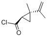 Cyclopropanecarbonyl chloride, 2-methyl-2-(1-methylethenyl)-, trans- (9CI) Structure