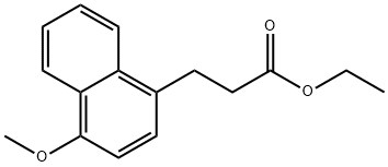 4-メトキシ-1-ナフタレンプロパン酸エチルエステル 化学構造式