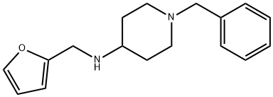 1-ベンジル-N-(2-フリルメチル)ピペリジン-4-アミン 化学構造式