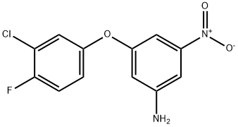 3-(3-氯-4-氟苯氧基)-5-硝基苯胺 结构式