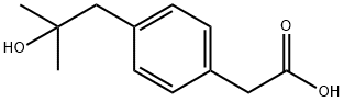 Benzeneacetic acid, 4-(2-hydroxy-2-methylpropyl)- (9CI) Struktur