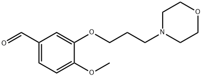 4-メトキシ-3-(3-モルホリノプロポキシ)ベンズアルデヒド 化学構造式